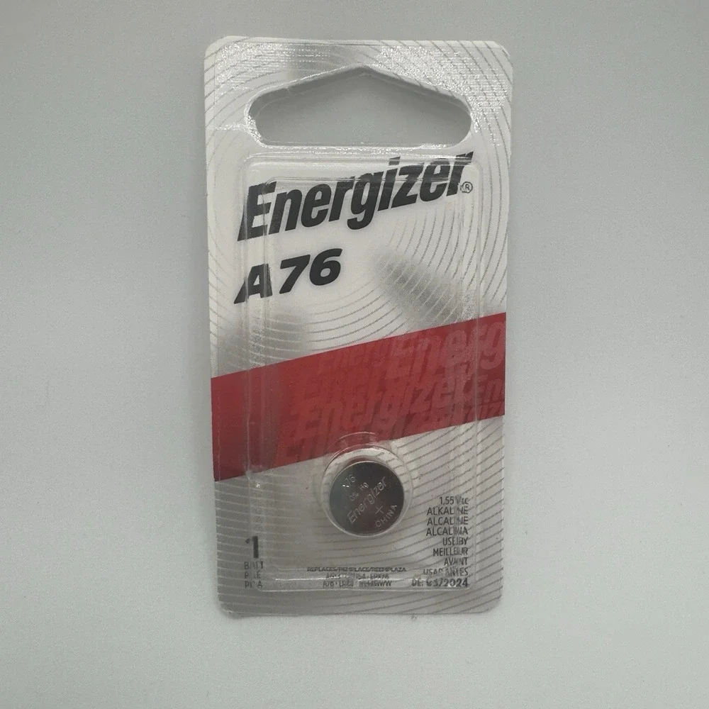 2 pcs Energizer A76 Alkakine Coin 1.5V Batteries Single Pack LR44 357 FRESH